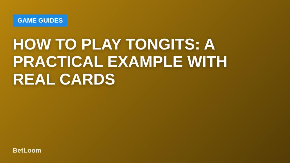 How to Play Tongits: A Practical Example with Real Cards